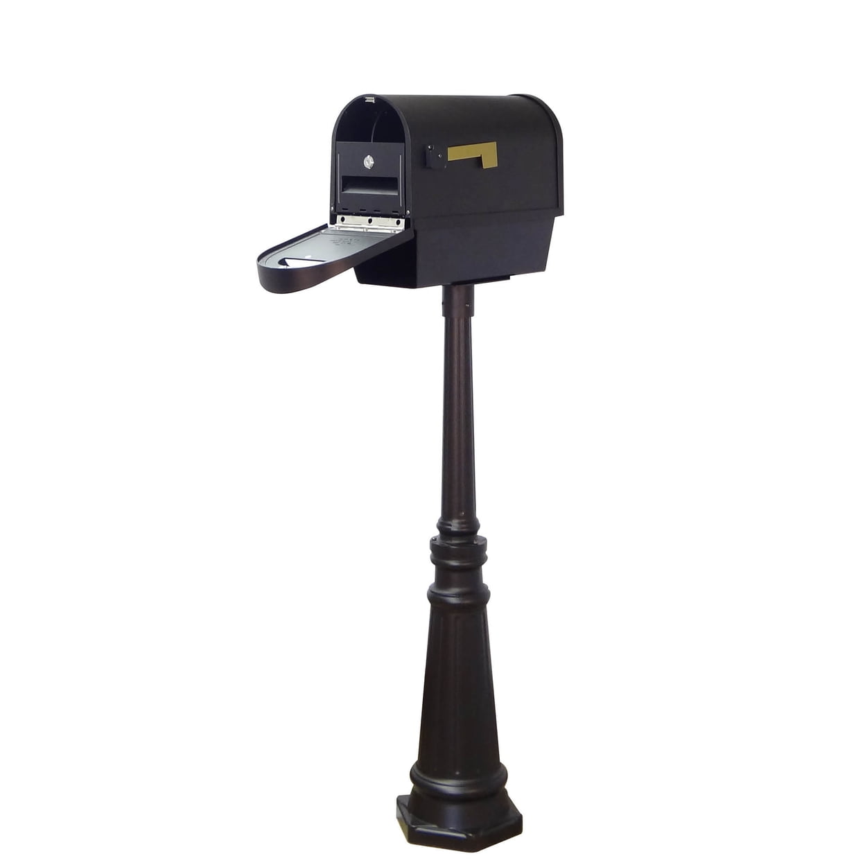 Classic Curbside Mailbox with Newspaper Tube, Locking Insert and