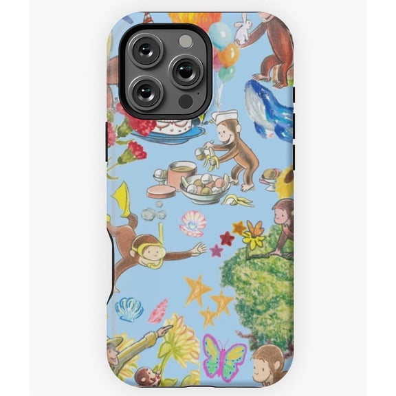 Classic Curious George the Monkey, Cute Cartoon Storybook P419 Phone Case for iPhone 11 12 13 14 15 16 17 Pro Max