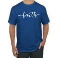 thumbnail image 1 of Classic Cursive Christian Faith Quote Inspirational/Christian Men's Graphic T-Shirt, Royal, X-Large, 1 of 3