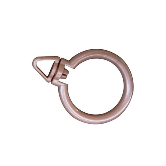 Classic Curtain Accessory Plastic Curtain Hanger Rings, Internal Diameter 3.7 cm, Rose Gold - Set of 30
