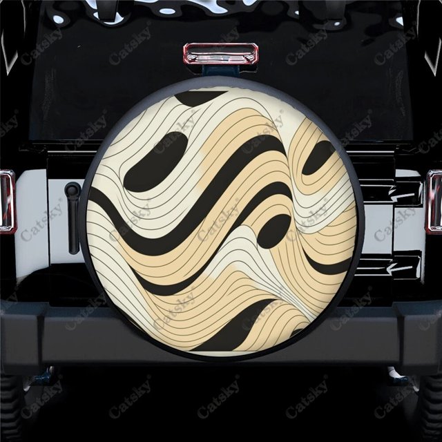 Classic Curves Swirl Sleek Polyester Universal Spare Wheel Tire Cover