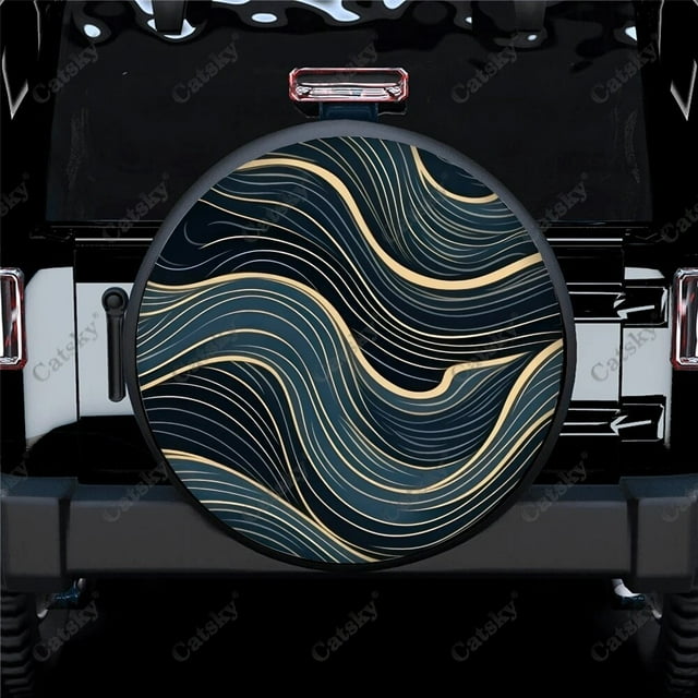 Classic Curves Swirl Sleek Polyester Universal Spare Wheel Tire Cover