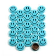 thumbnail image 1 of Classic Cyan Smiley Face Pinback Button Badges - 1 Inch - 25 Pack, 1 of 2