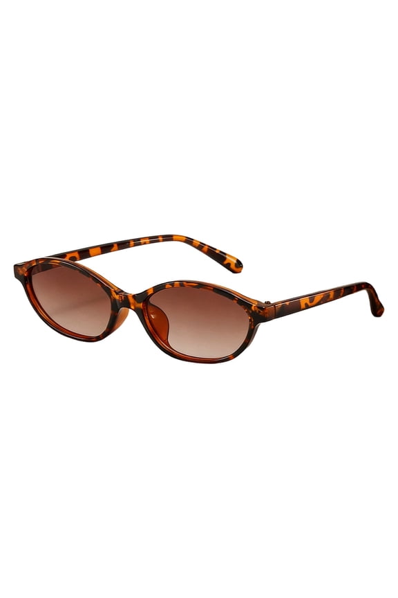 Classic Cycling Glasses Vintage Sports Eyewear - Lightweight Oval Frame for Biking & Outdoors - Outdoor Sports Eyewear for Running Hiking Casual Wear(Coffee)