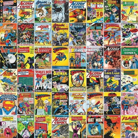 Classic DC Comics Covers Peel & Stick Wallpaper Mural