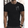 thumbnail image 1 of Classic Dad Graphic Men's T-Shirt - Casual Polyester Blend, Short Sleeve, Round Neck Tee with Father & Youngsters Print - Ideal Gift for Dad, Machine Washable, Fathers Day Gift, 1 of 15