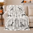 thumbnail image 1 of Classic Dalmatian Dog Toile Pattern, Cozy Pet Portrait Pattern, Warm Flannel Blanket for Living Room and Bedroom, Dog Lovers Just Because Gift, Pet Lover Home Decor, 1 of 9