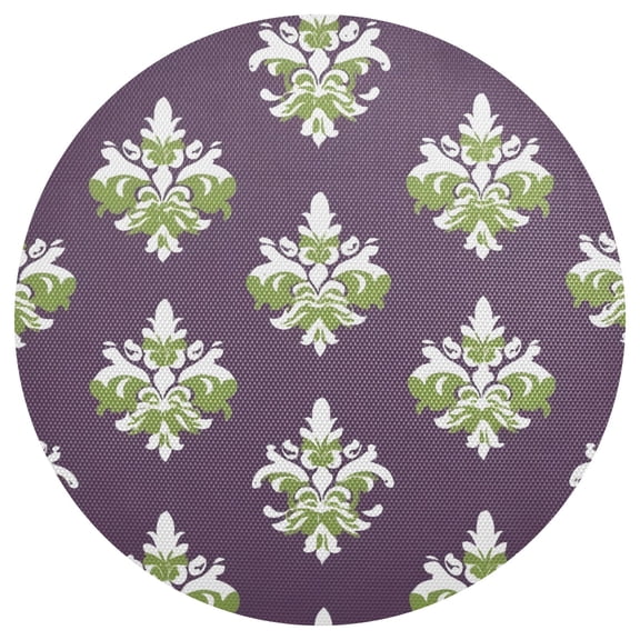 Classic Damask Pattern 6-Piece 15.4in Durable PVC Plate Mats, Heat-Resistant for Parties and Dining