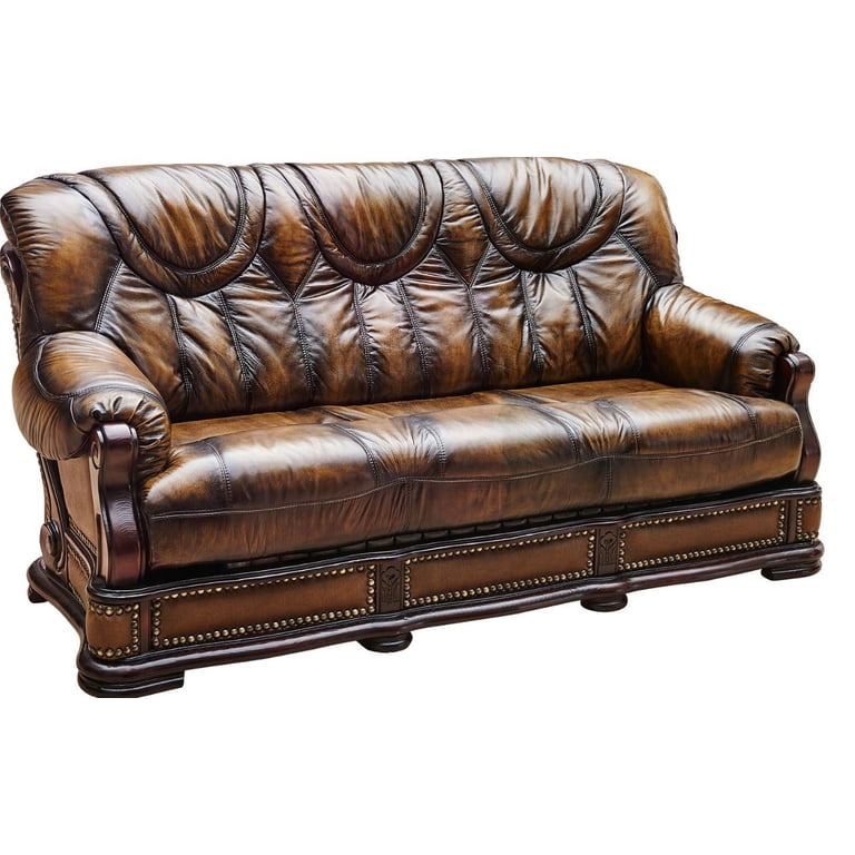 Classic Leather Sofa Bed | Baci Living Room