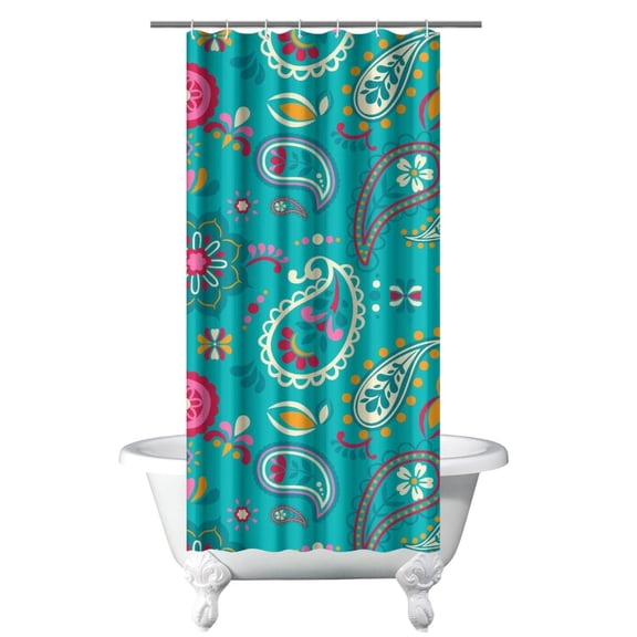 Classic Decorative Shower Curtain 36" x 72" Waterproof Boho Chic Ethnic Pattern Quick Dry with 12 Hooks Included