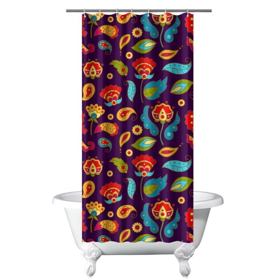 Classic Decorative Shower Curtain 36" x 72" Waterproof Boho Chic Ethnic Pattern Quick Dry with 12 Hooks Included