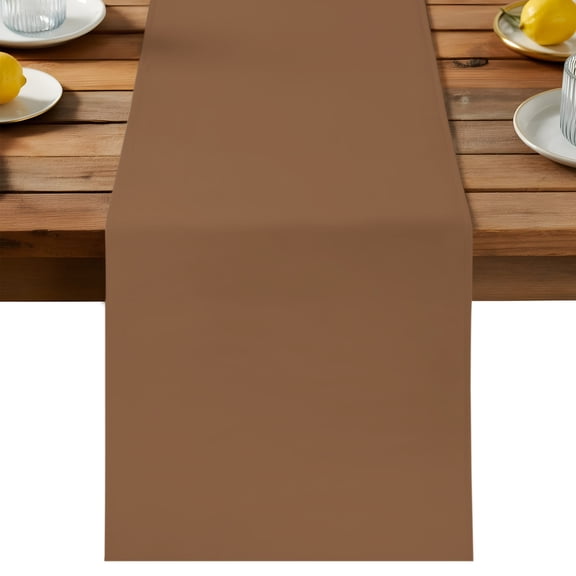 Classic Deep Brown Table Runner Dresser Scarves, Modern Minimalist Solid Color Table Runners 36 Inches Long,Non-Slip Washable Kitchen Dining Coffee Table Decor for Farmhouse Party Holiday Dinner