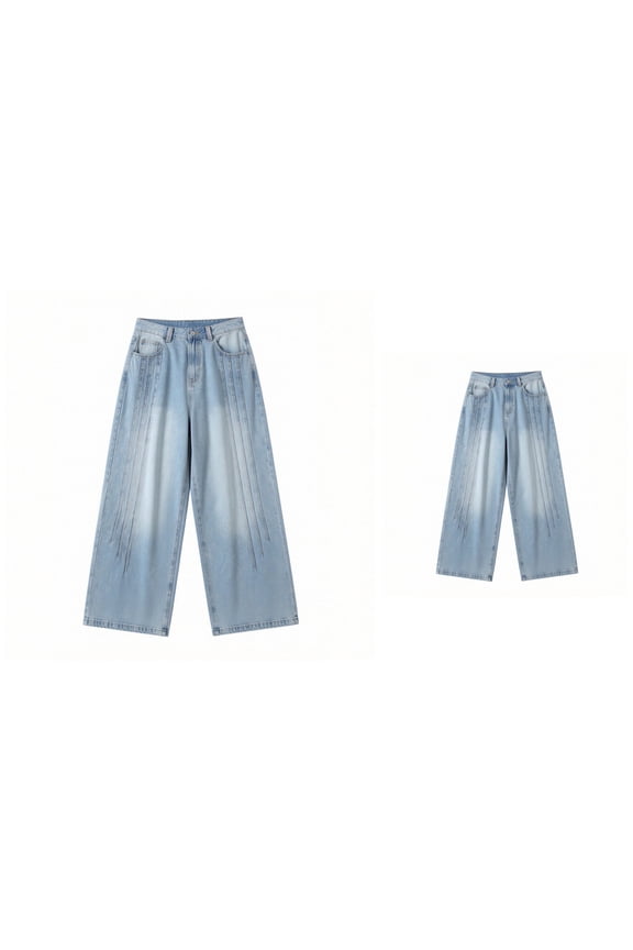 Classic Denim Jeans, Comfortable Five Pocket Trousers with Stretch Fabric, Regular Straight Fit for Casual Wear