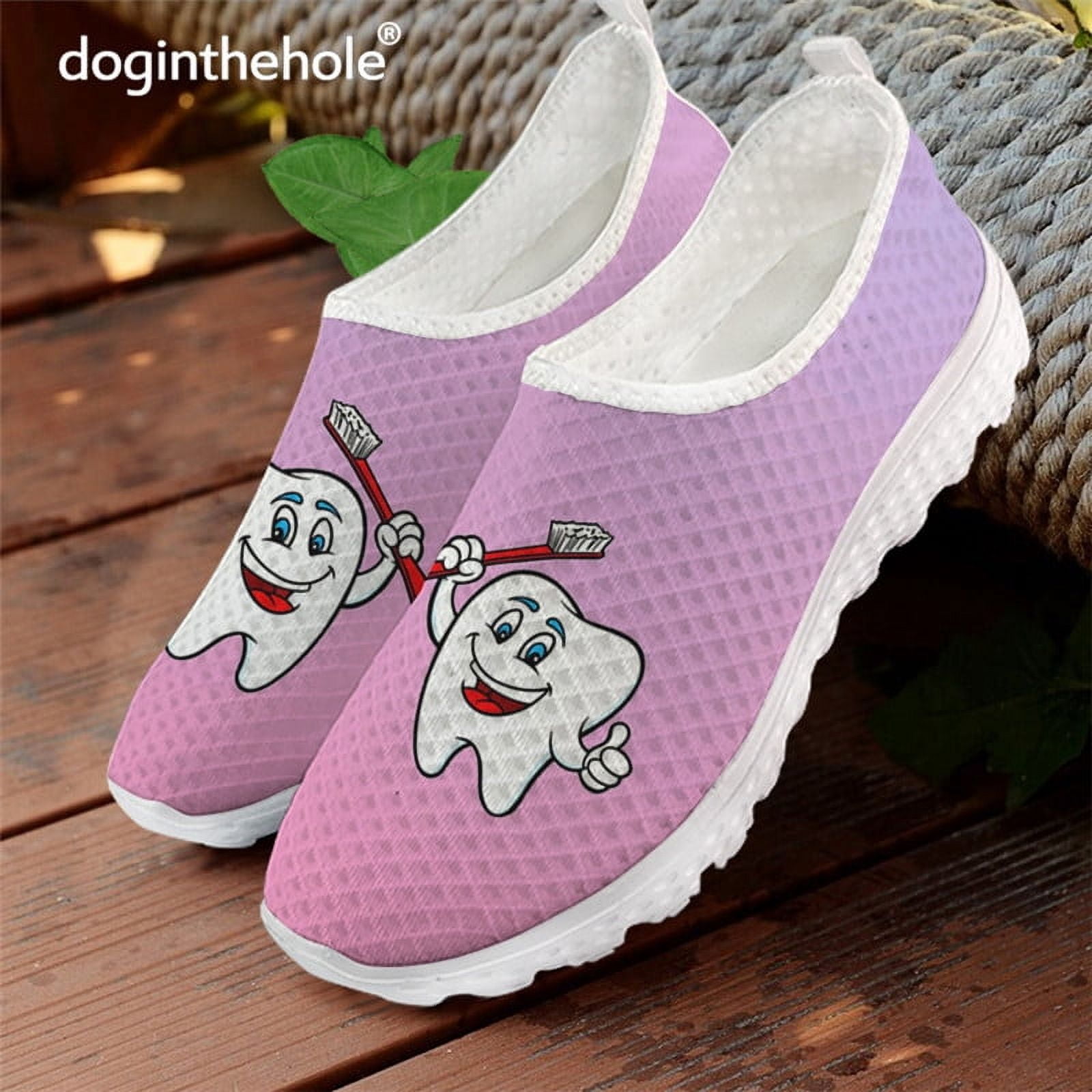 Classic Dental Flat Shoes for Women Gradient Footwear Brand Design Cute Classic Dental Flat Shoes for Women Gradient Footwear Brand Design Cute