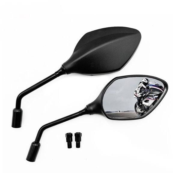 Classic Design Motorcycle Rear View Mirror For KD-150F/H/J/K, Black PP Material Wide Angle Replacement With Screws