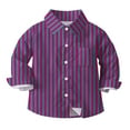 thumbnail image 1 of Hvarlaun Toddler Kids Patterned Button Down Shirt for Girls Boys, Long Sleeve School Top with Pocket, Back to School, 6M-8Y, 1 of 7