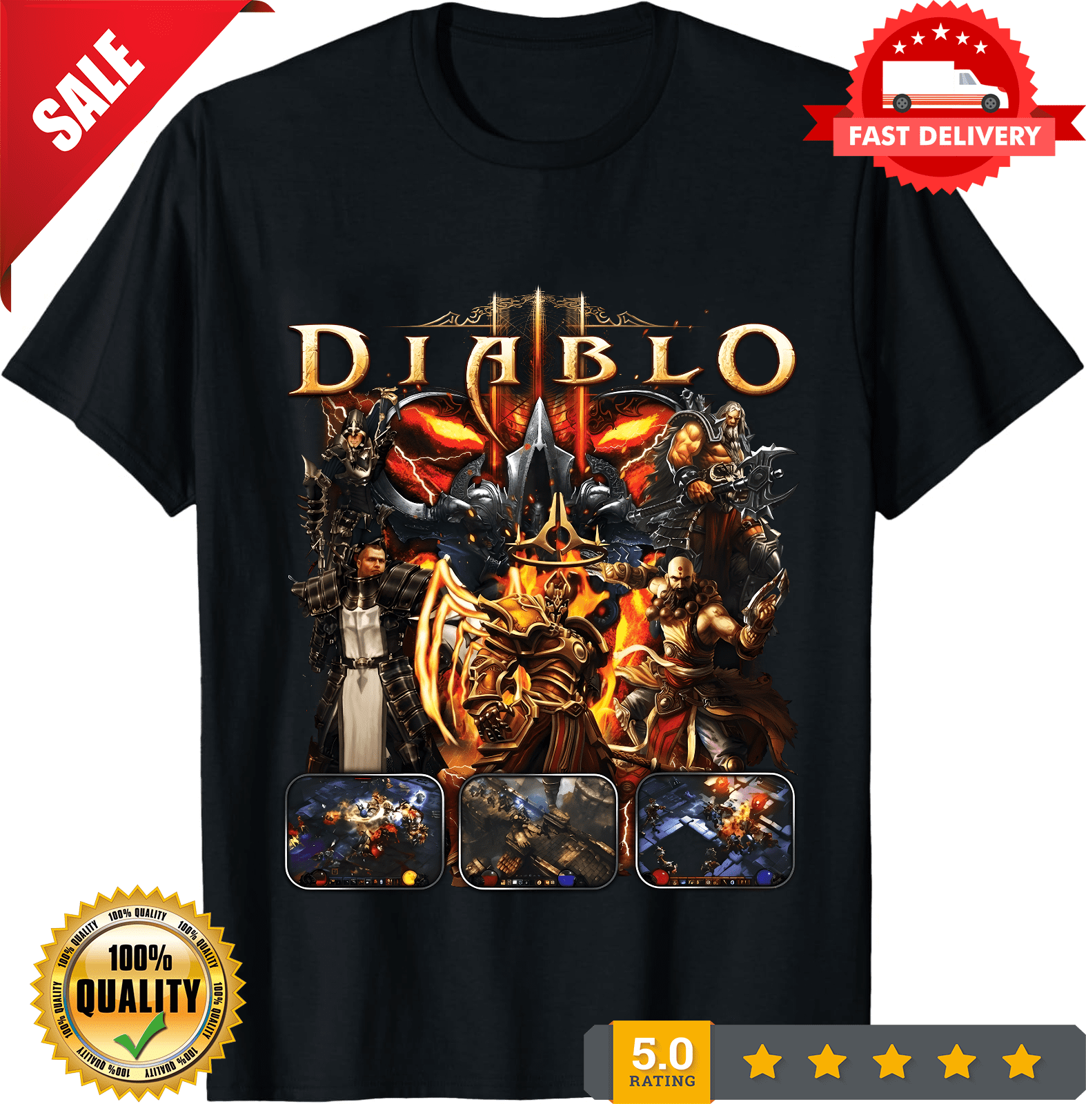 Classic Diablo III T-Shirt, ULTRA LIMITED-TH71148 - Walmart.com