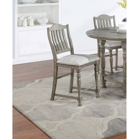 Classic Dining Chair Set - Add Sophistication to Your Dining Room with 2 Light Grey Chairs