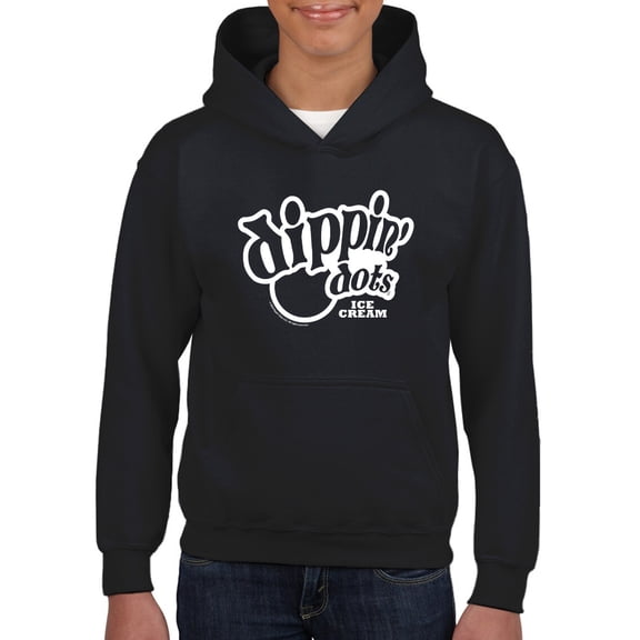 Classic Dippin' Dots Logo Graphic Youth's Hoodie Tee - Ice Cream Lovers Graphic Youth's Hoodie