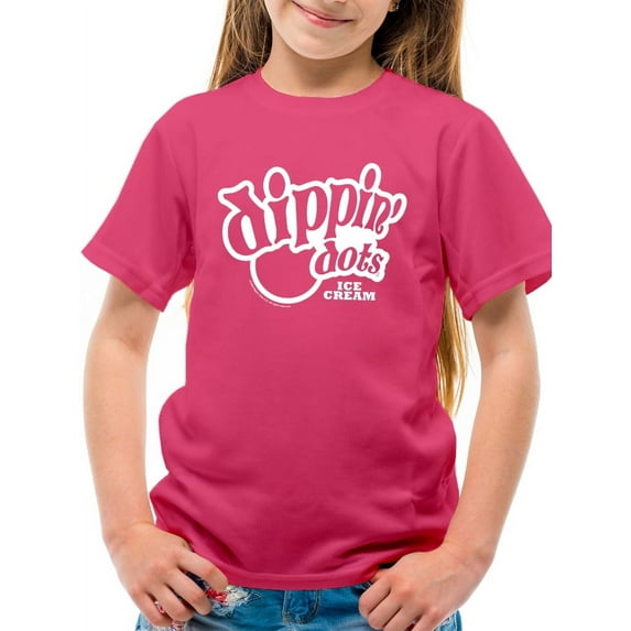 Classic Dippin' Dots Logo Graphic Youth's T-shirt Tee - Ice Cream Lovers Graphic Youth's T-shirt