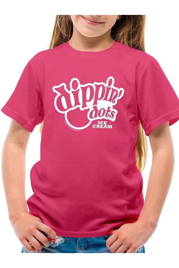 Classic Dippin' Dots Logo Graphic Youth's T-shirt Tee - Ice Cream Lovers Graphic Youth's T-shirt
