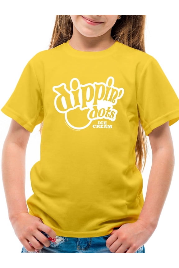 Classic Dippin' Dots Logo Graphic Youth's T-shirt Tee - Ice Cream Lovers Graphic Youth's T-shirt