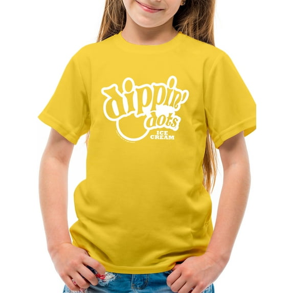Classic Dippin' Dots Logo Graphic Youth's T-shirt Tee - Ice Cream Lovers Graphic Youth's T-shirt