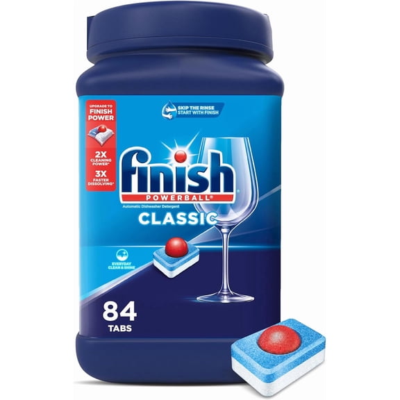 Classic Dishwashe Pods, No Pre-Rinse Dishwasher Detergent Soap For Clean & Shine everyday with grease fighting Power, 84 count
