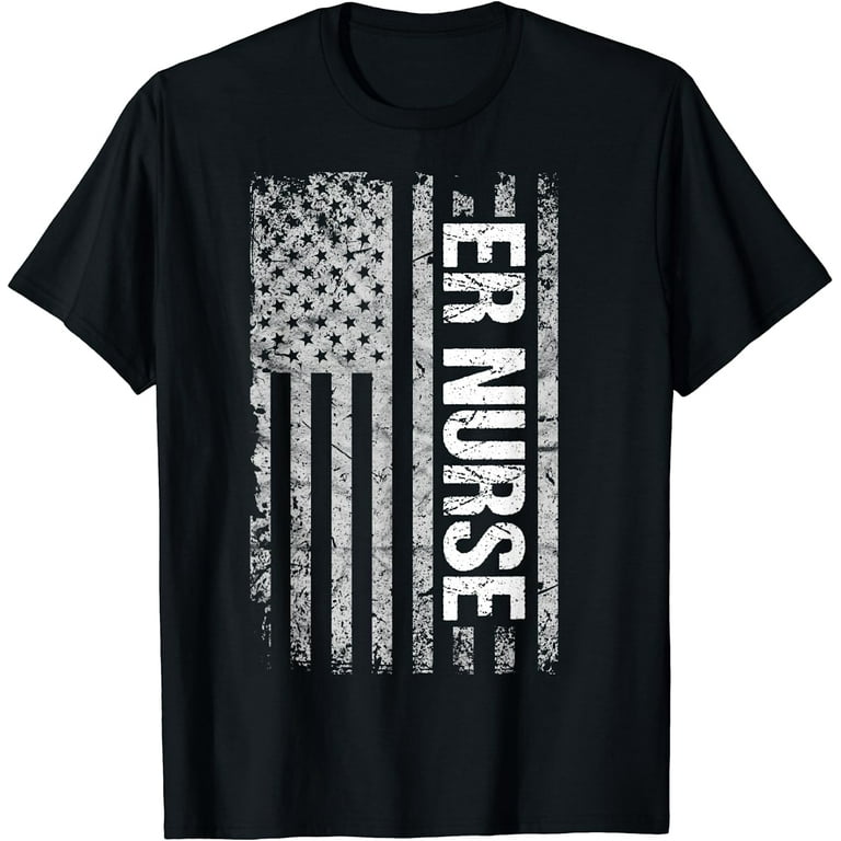Classic Distressed Flag Shirt For Emergency Room, Er Nurses Classic Distressed Flag Shirt For Emergency Room, Er Nurses