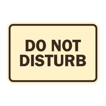 Classic Do Not Disturb Sign (Ivory/Dark Brown) - Small
