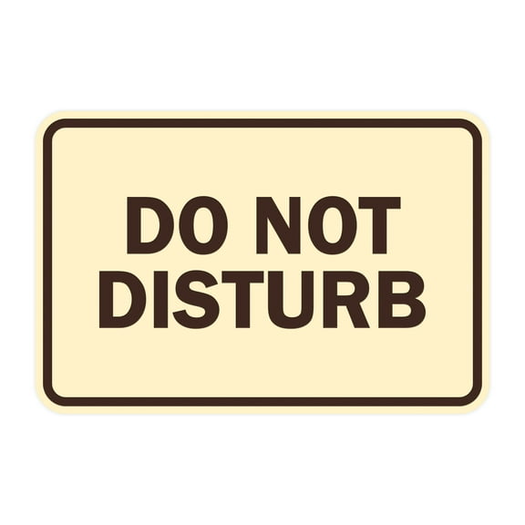 Classic Do Not Disturb Sign (Ivory/Dark Brown) - Small