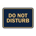 thumbnail image 1 of Classic Do Not Disturb Sign (Navy Blue/Gold) - Large, 1 of 1