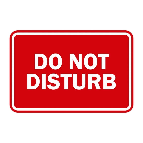 Classic Do Not Disturb Sign (Red) - Small