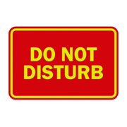 Classic Do Not Disturb Sign (Red/Yellow) - Small