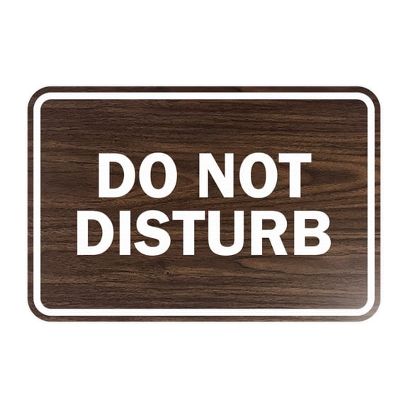Classic Do Not Disturb Sign (Walnut) - Medium