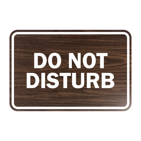 Classic Do Not Disturb Sign (Walnut) - Small
