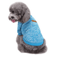 thumbnail image 1 of Classic Dog Sweater - Warm Sweater Winter Clothes Puppy Soft Coat, Pure Color Dog Sweater for Small Medium and Large Dogs, Pet Clothing Boy Girl - Sky Blue, S, 1 of 9