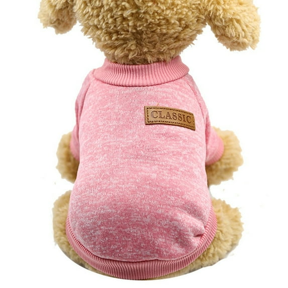 Classic Dog Sweaters for Small Dogs - Puppy Medium Warm Clothes in Winter, Turtleneck Pullover Design for Boy Girl Pet, Doggie, Cat, Kitten Chihuahua Bulldog Pug Beagles - Pink, XL