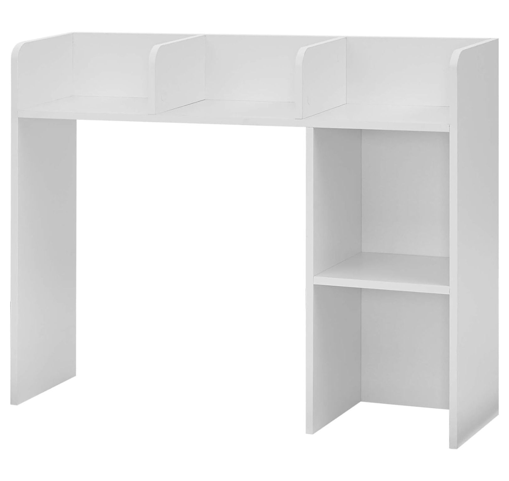 Classic Dorm Desk Bookshelf White