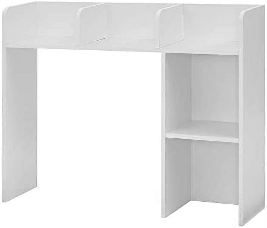 Classic Dorm Desk Bookshelf White