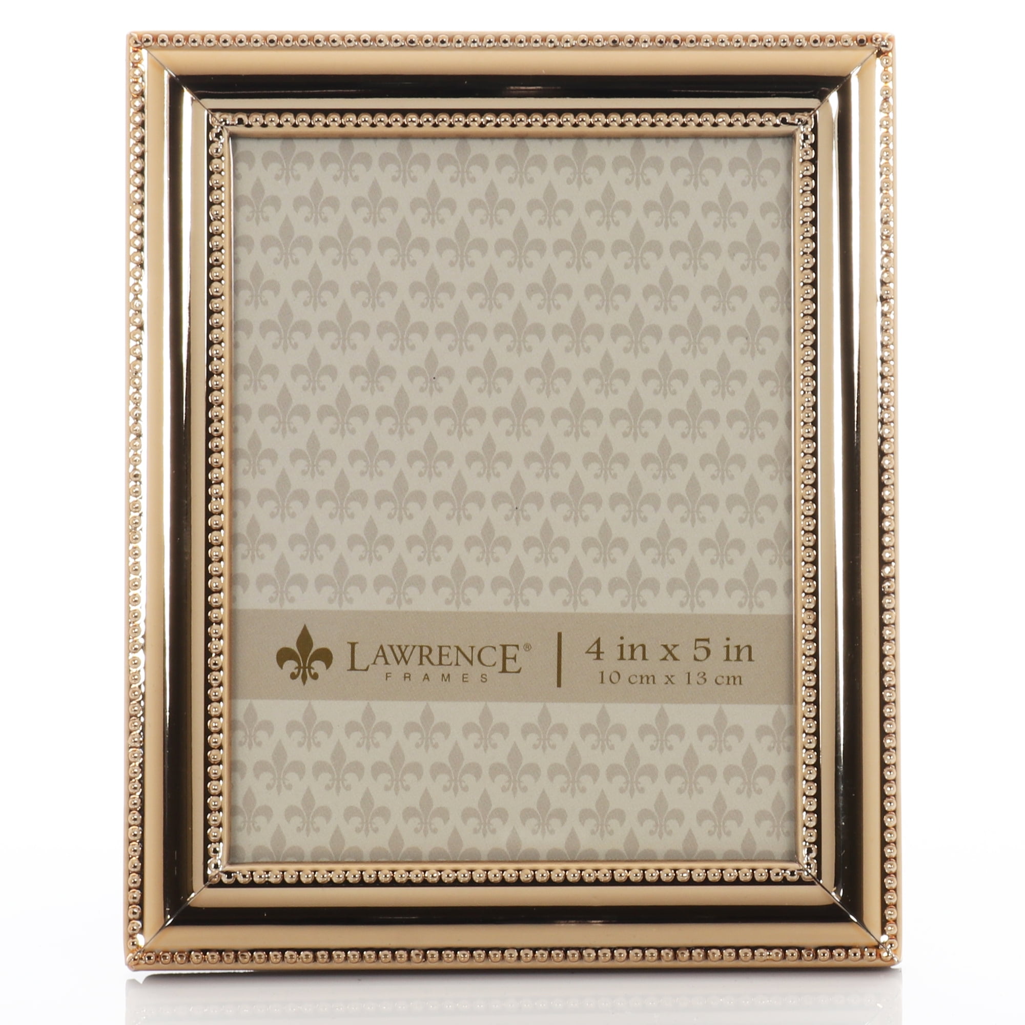 Classic Double Beaded Picture Frame 4x5 Gold