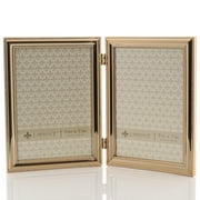 Classic Double Beaded Picture Frame 5x7 Double Gold