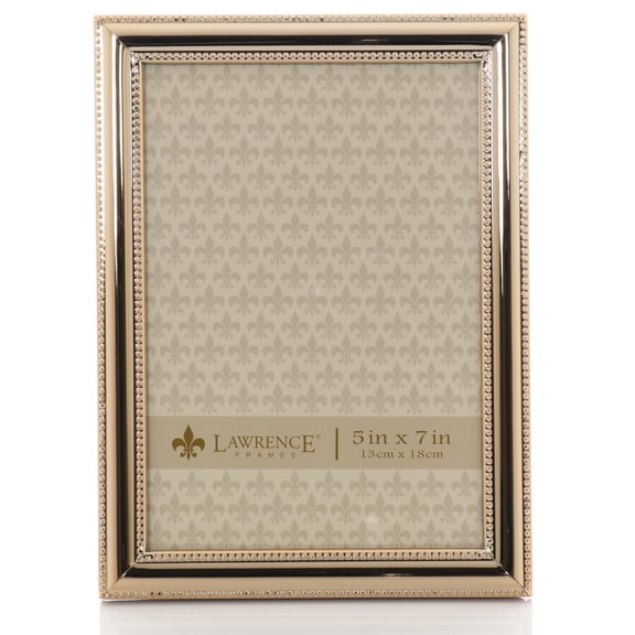 Classic Double Beaded Picture Frame 5x7 Gold