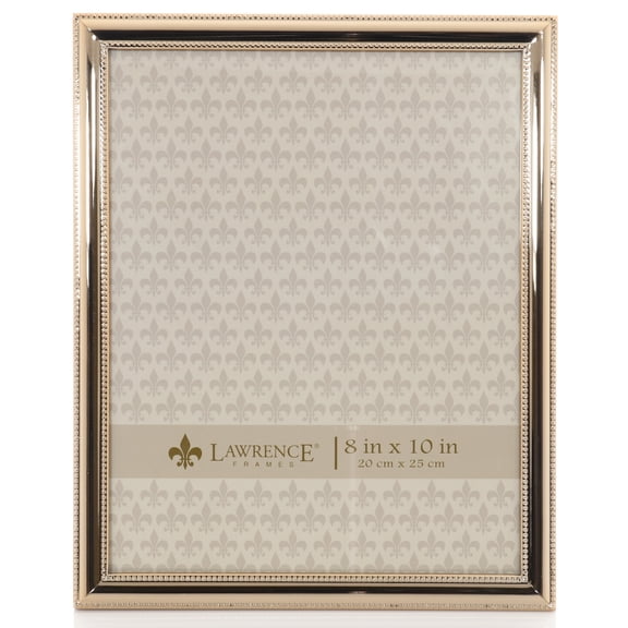 Classic Double Beaded Picture Frame 8x10 Gold
