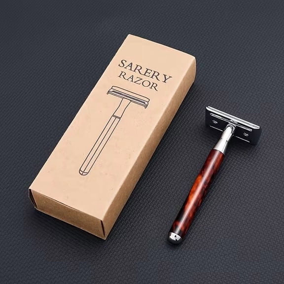 Classic Double-Edge Safety Razor for Men Dual-Sided Metal Blade Shaver
