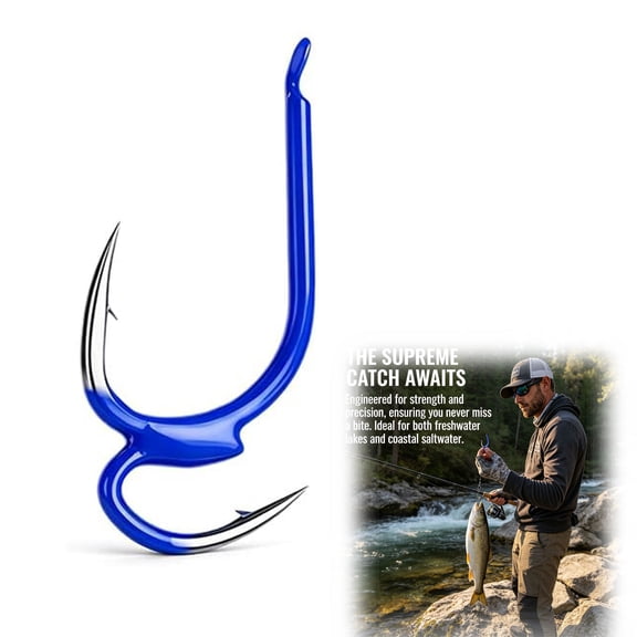 Classic Double Fishing Hooks – 10-50Pcs Open Shank Anti-Escape Barbed Hooks, High Carbon Steel for Saltwater & Freshwater, Angler Gift