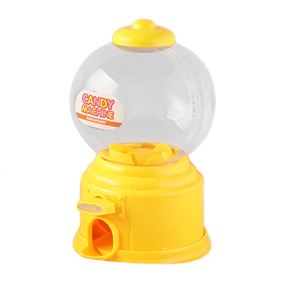 Classic Double Gum Machine Bank Candy Dispenser Toy for Arts Crafts DIY Projects, 5.51 in, Yellow