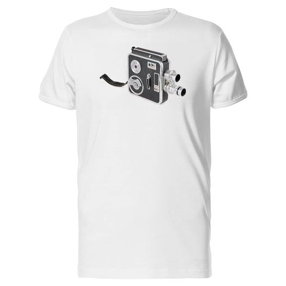 Classic Double-Lens Video Camera T-Shirt Men -Image by Shutterstock, Male Small