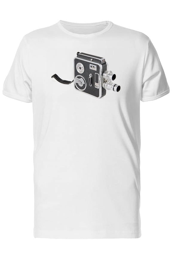 Classic Double-Lens Video Camera T-Shirt Men -Image by Shutterstock, Male Small