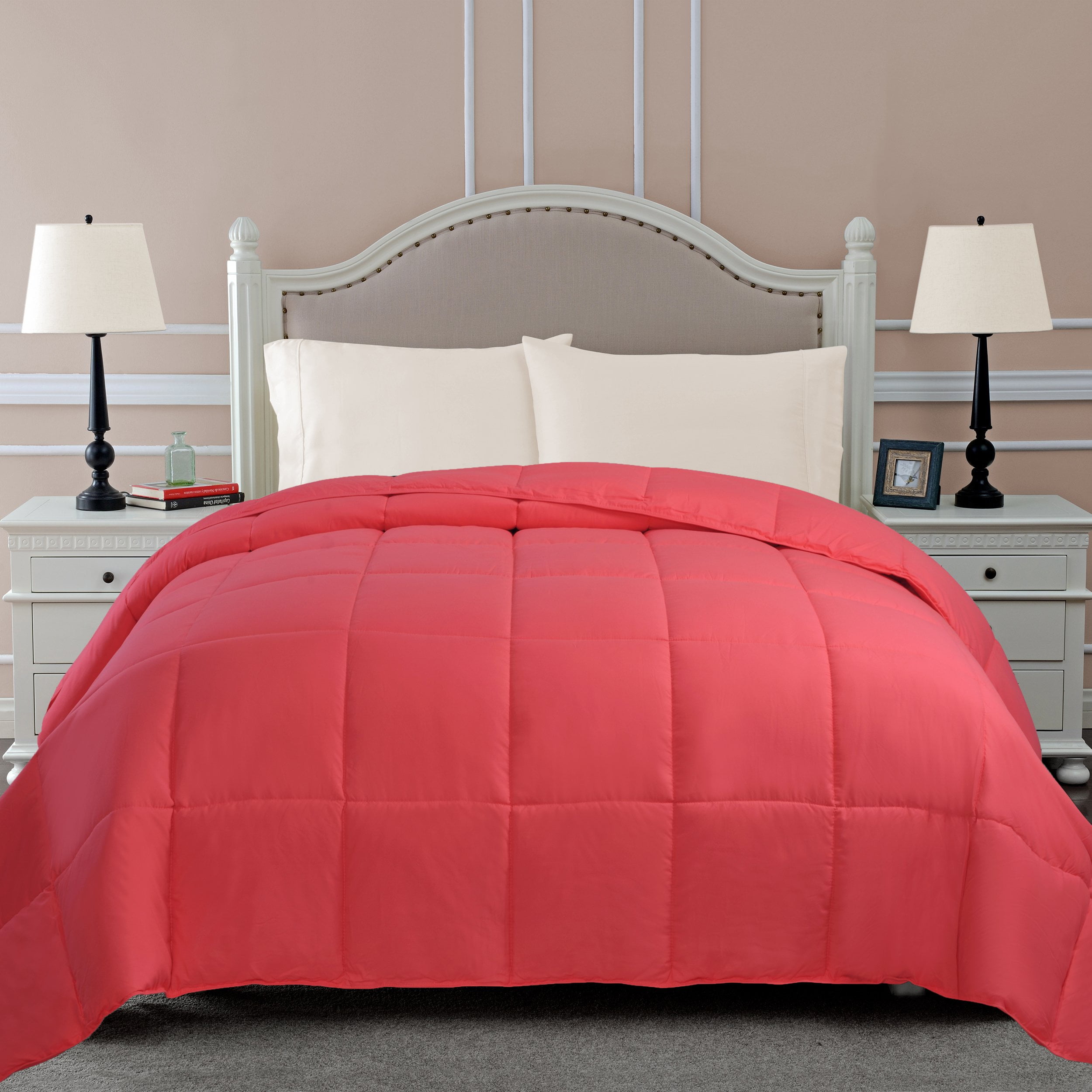 Classic Down Alternative Hypoallergenic Comforter Coral / Twin